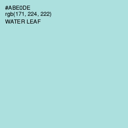 #ABE0DE - Water Leaf Color Image