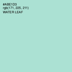 #ABE1D3 - Water Leaf Color Image