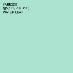 #ABE2D0 - Water Leaf Color Image