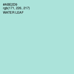 #ABE2D9 - Water Leaf Color Image