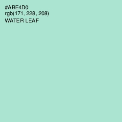 #ABE4D0 - Water Leaf Color Image