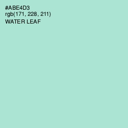 #ABE4D3 - Water Leaf Color Image