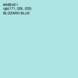 #ABE4E1 - Blizzard Blue Color Image