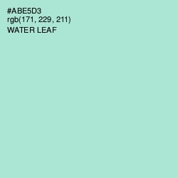#ABE5D3 - Water Leaf Color Image