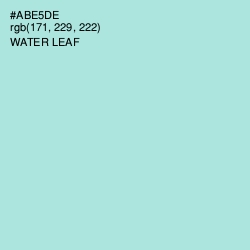 #ABE5DE - Water Leaf Color Image