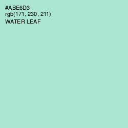 #ABE6D3 - Water Leaf Color Image