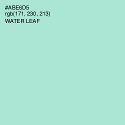 #ABE6D5 - Water Leaf Color Image