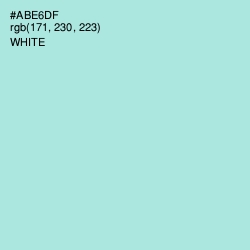 #ABE6DF - Water Leaf Color Image