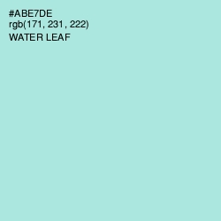 #ABE7DE - Water Leaf Color Image
