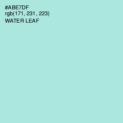 #ABE7DF - Water Leaf Color Image