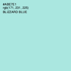 #ABE7E1 - Blizzard Blue Color Image