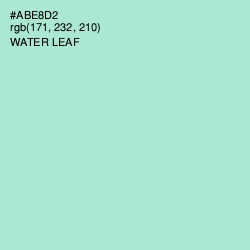 #ABE8D2 - Water Leaf Color Image