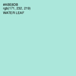 #ABE8DB - Water Leaf Color Image