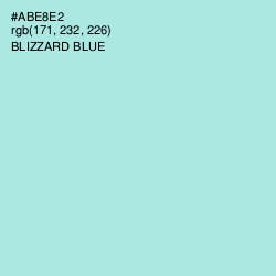 #ABE8E2 - Blizzard Blue Color Image