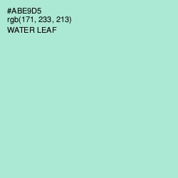#ABE9D5 - Water Leaf Color Image