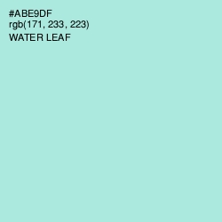#ABE9DF - Water Leaf Color Image