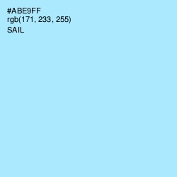 #ABE9FF - Sail Color Image