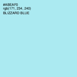 #ABEAF0 - Blizzard Blue Color Image