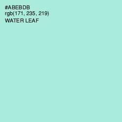 #ABEBDB - Water Leaf Color Image