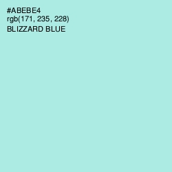 #ABEBE4 - Blizzard Blue Color Image