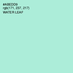 #ABEDD9 - Water Leaf Color Image
