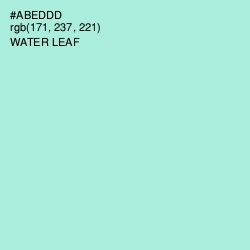 #ABEDDD - Water Leaf Color Image