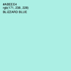 #ABEEE4 - Blizzard Blue Color Image