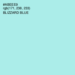 #ABEEE9 - Blizzard Blue Color Image
