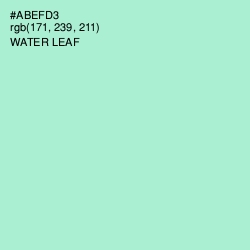 #ABEFD3 - Water Leaf Color Image
