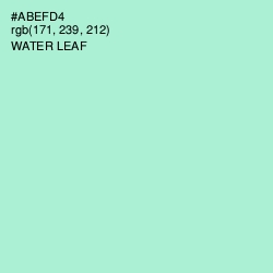 #ABEFD4 - Water Leaf Color Image