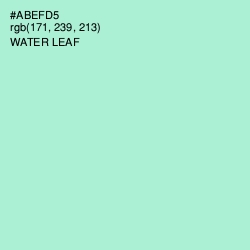 #ABEFD5 - Water Leaf Color Image
