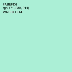 #ABEFD6 - Water Leaf Color Image