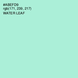 #ABEFD9 - Water Leaf Color Image
