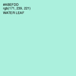 #ABEFDD - Water Leaf Color Image