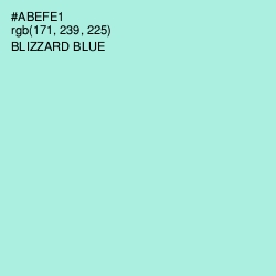 #ABEFE1 - Blizzard Blue Color Image