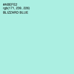 #ABEFE2 - Blizzard Blue Color Image