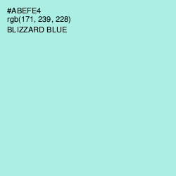 #ABEFE4 - Blizzard Blue Color Image