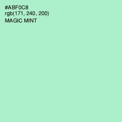 #ABF0C8 - Magic Mint Color Image