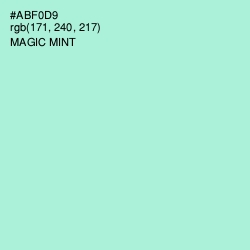 #ABF0D9 - Magic Mint Color Image