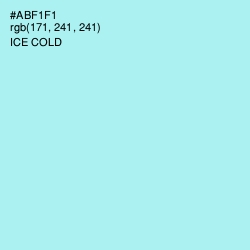 #ABF1F1 - Ice Cold Color Image