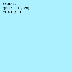 #ABF1FF - Charlotte Color Image