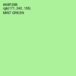 #ABF29B - Mint Green Color Image