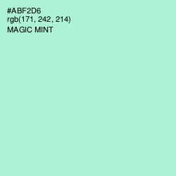 #ABF2D6 - Magic Mint Color Image