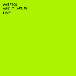 #ABF300 - Lime Color Image