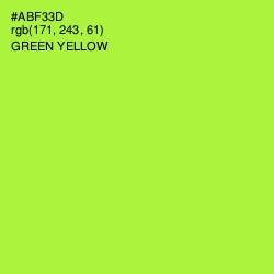 #ABF33D - Green Yellow Color Image