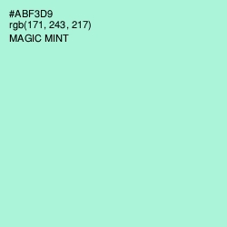 #ABF3D9 - Magic Mint Color Image