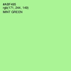 #ABF495 - Mint Green Color Image
