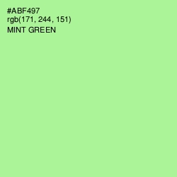 #ABF497 - Mint Green Color Image