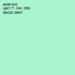 #ABF4D0 - Magic Mint Color Image