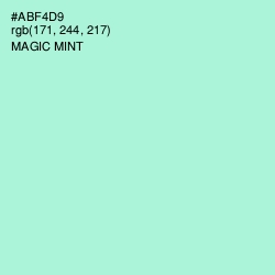#ABF4D9 - Magic Mint Color Image